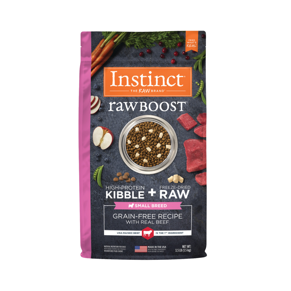 Instinct Raw Boost Receta de Res Real para Razas Pequeña