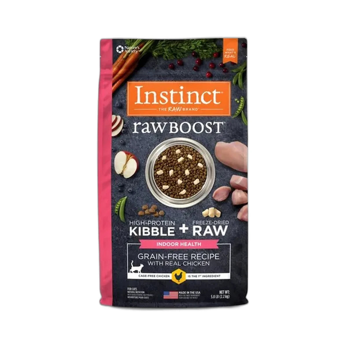 Croquetas Instinct Instinct Raw Boost Grain Free Indoor Health Pollo Gatos