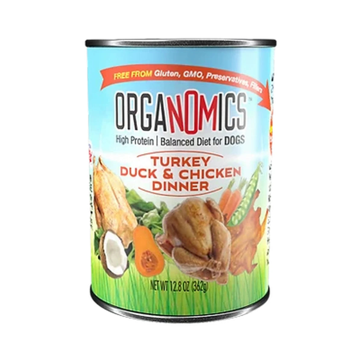 Croquetas Organomics Lata Organomics Pavo Pato y Pollo Perros 12.8 oz