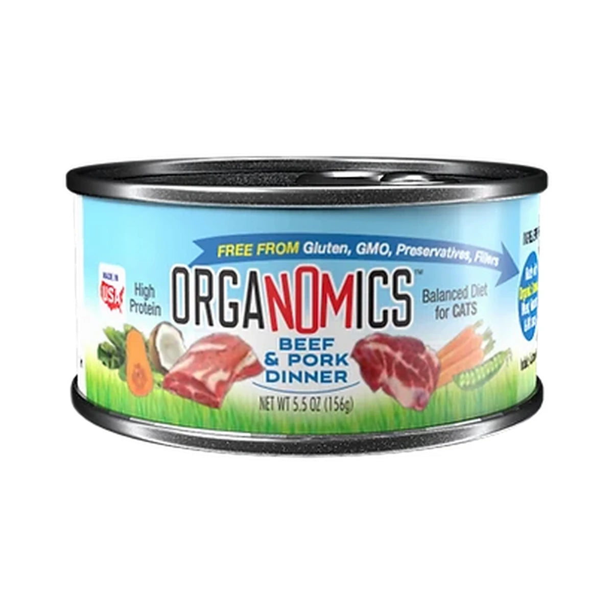 Croquetas Organomics Lata Organomics Res y Puerco Gatos 5.5 oz